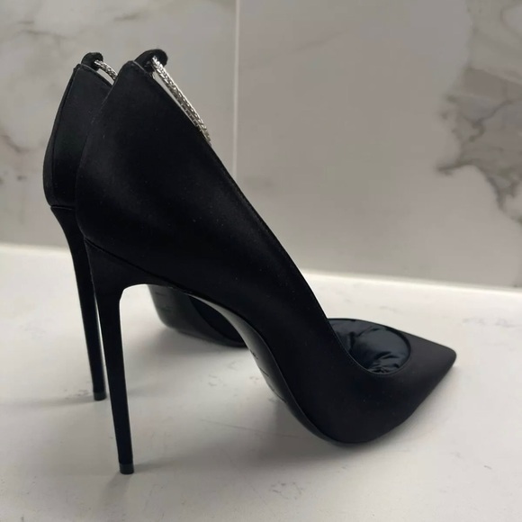 Saint Laurent Zoe Chain Ankle Heels - Picture 9 of 9